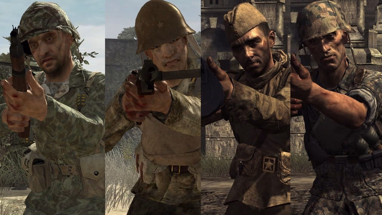 ¿Cuáles son los personajes de World at War?