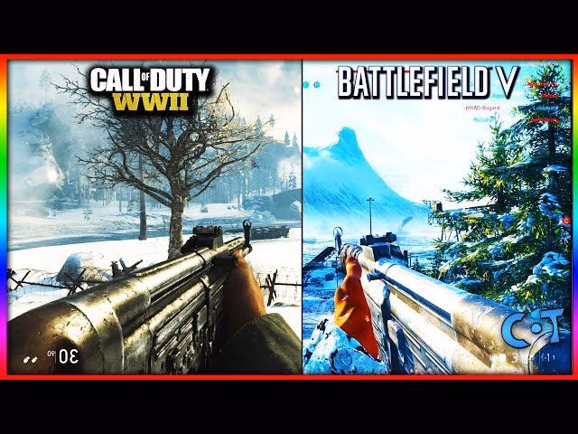 What sets Call of Duty apart from Battlefield 5?