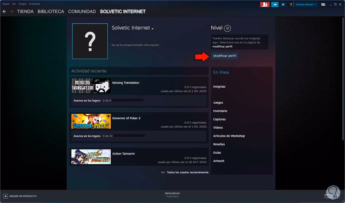 ¿Cómo cambiar el Correo de la cuenta de Steam?