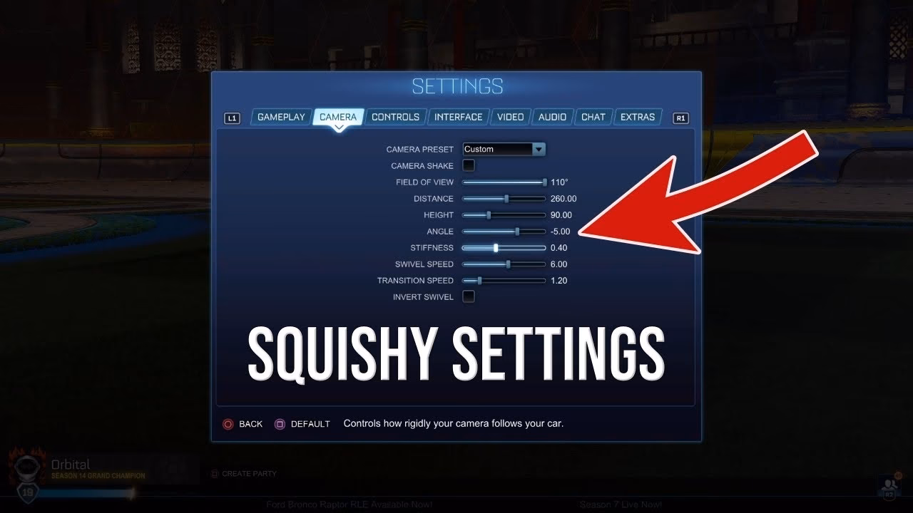 Are squishy muffinz camera settings good for Rocket League?