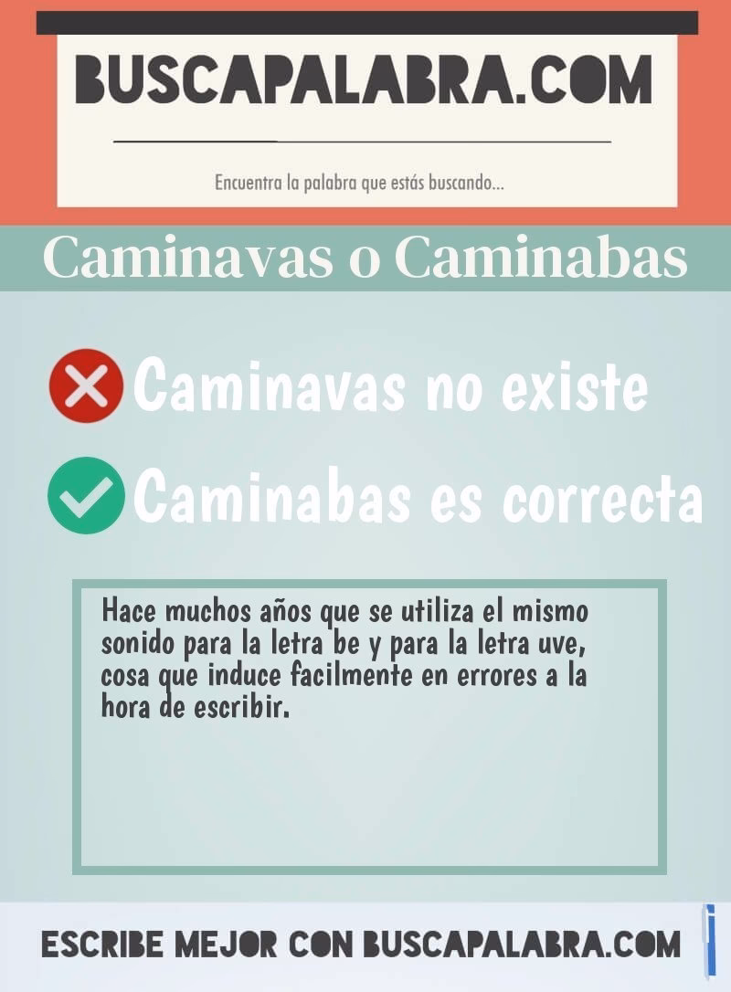 ¿Cómo se escribe caminaba?