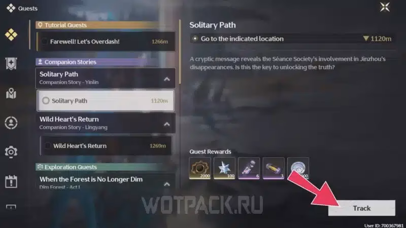 How do I get Yinlin's companion story solitary path?