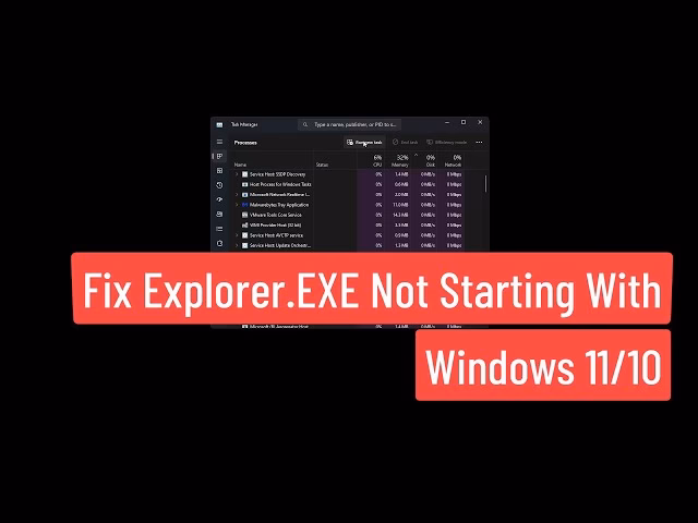 Why does explorer Exe not load at startup?