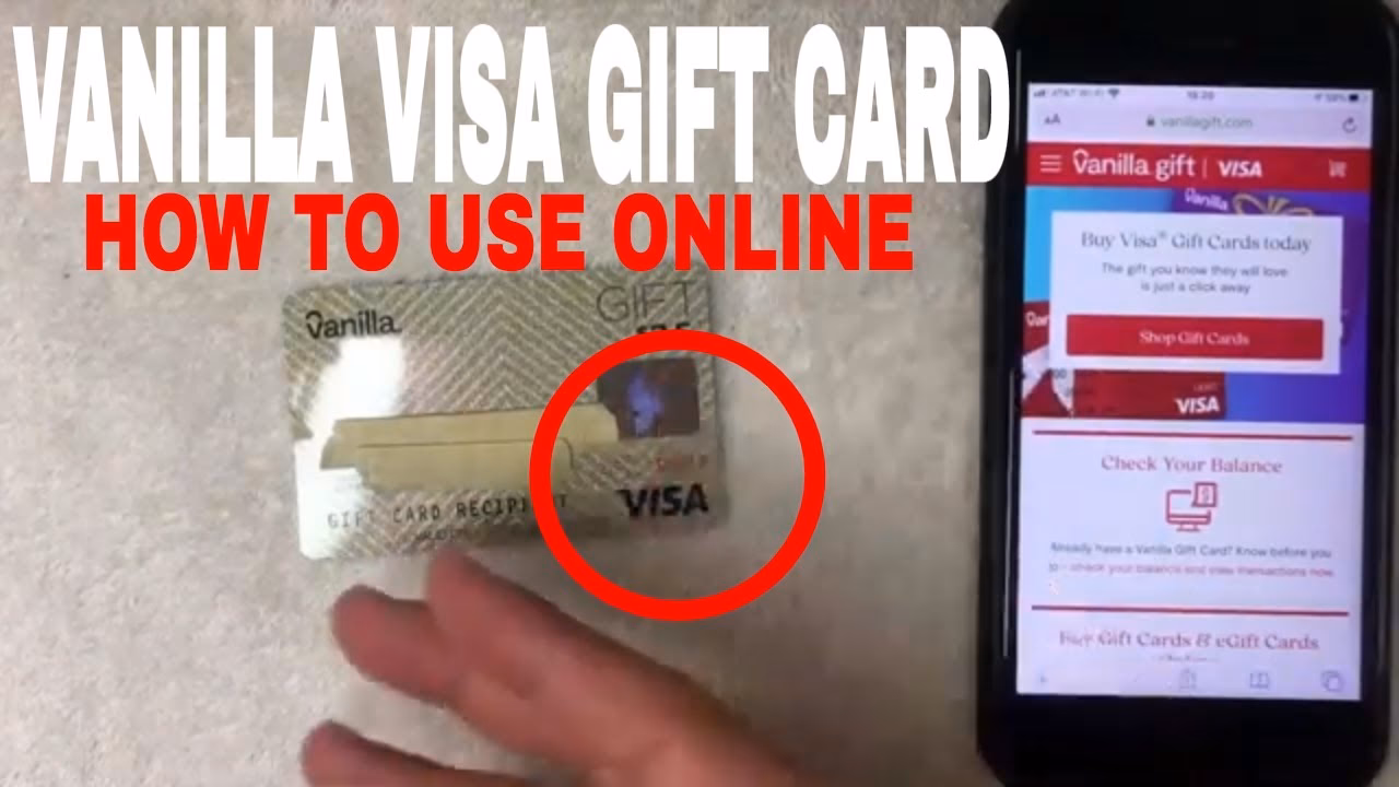 How do I use a Visa gift card online?