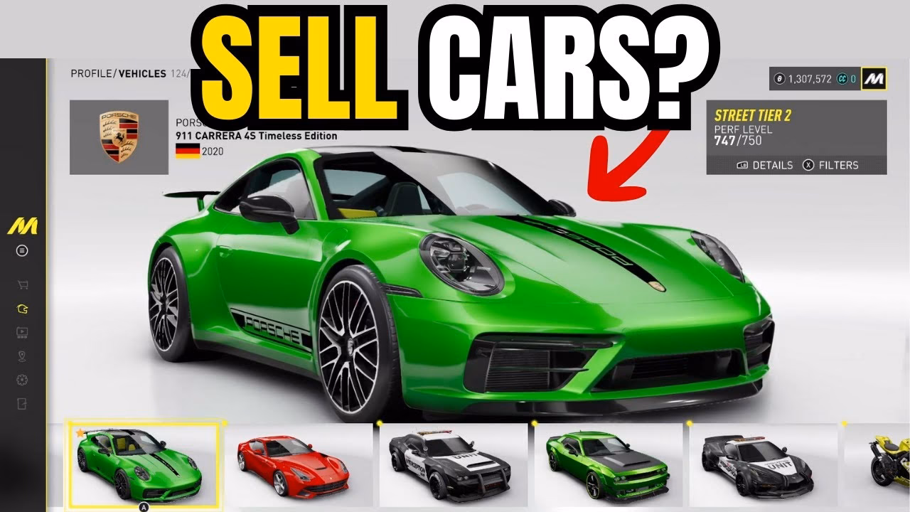 Can you sell a car on Ubisoft 'the crew'?