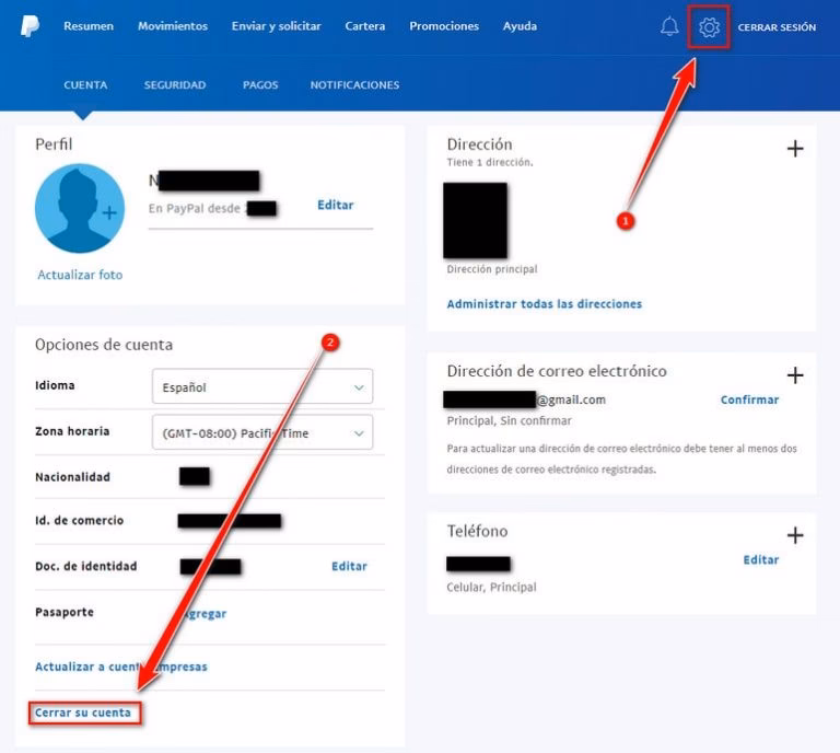 ¿Cómo cancelar una cuenta de PayPal?