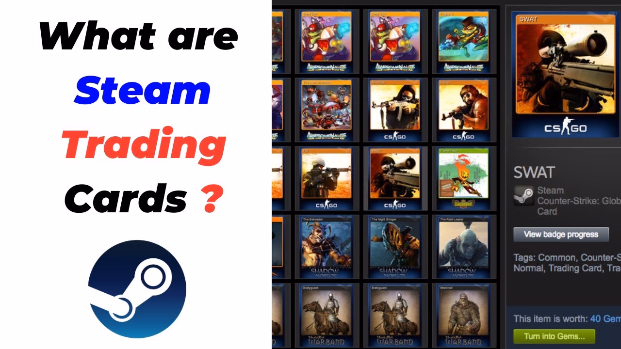 How do I earn trading cards on Steam?