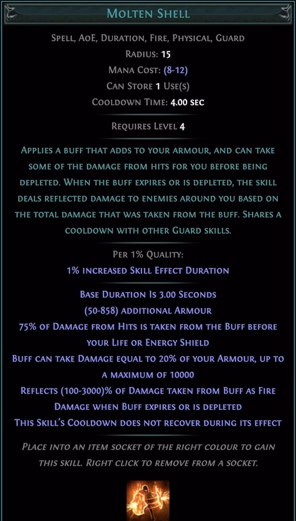 Can Steelskin be used to defend against monsters?