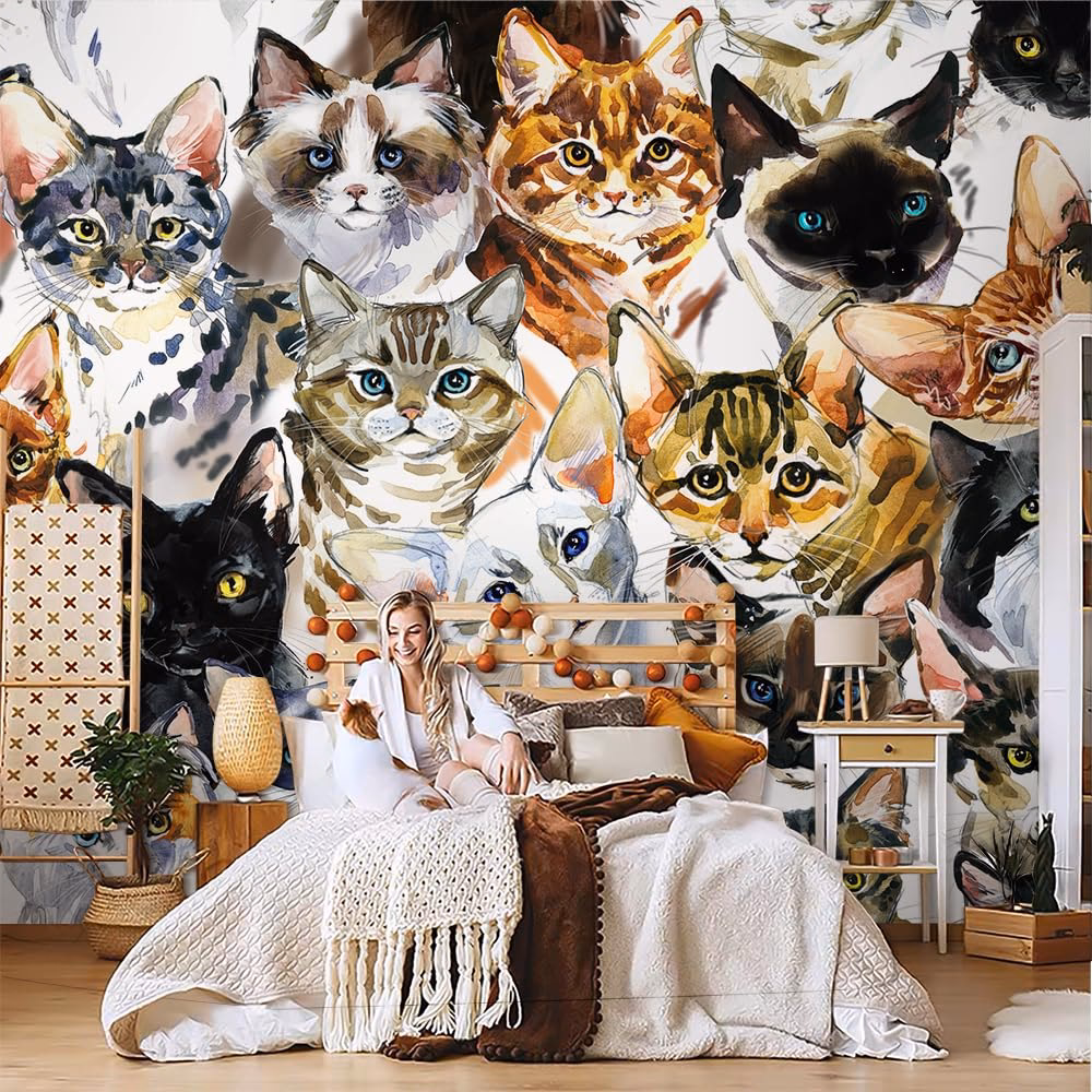 Does a cat scratch wallpaper?
