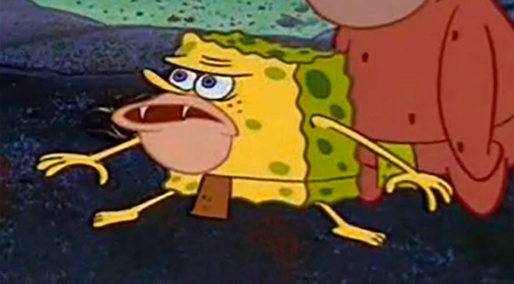 When did 'caveman SpongeBob' come out?
