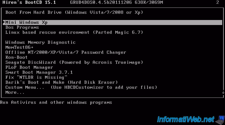 ¿Cuál es la última versión de Hirens Boot?