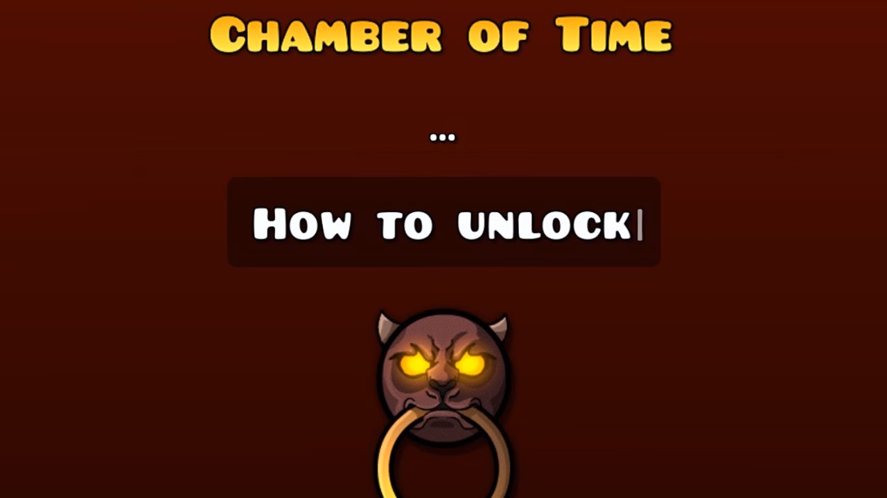 How do you unlock a ring-handle in the Chamber of time?