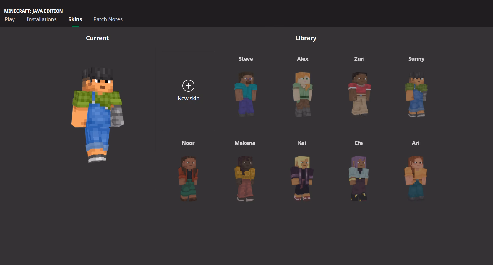 How do I make a skin in Minecraft Java Edition?