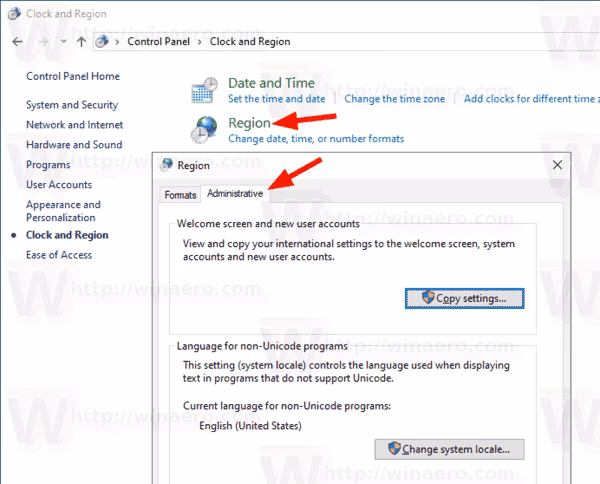 What happens if I change the locale settings?