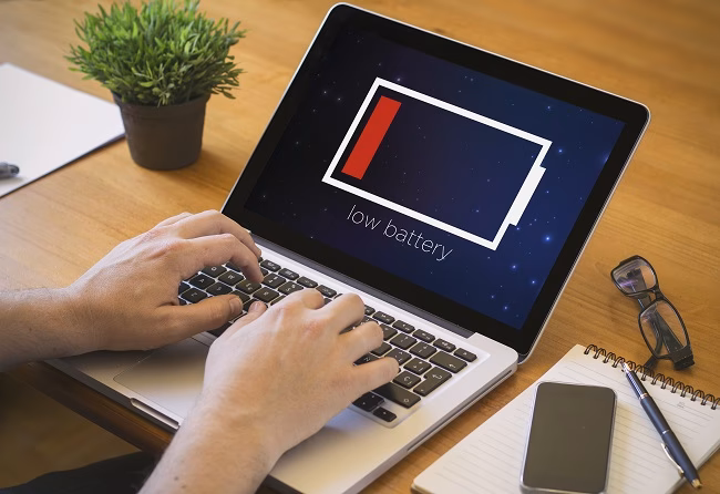 How do I charge my laptop faster with an external battery charger?