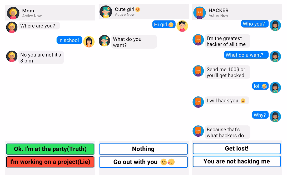 ¿Cómo se desarrolla la historia en los juegos con chat?