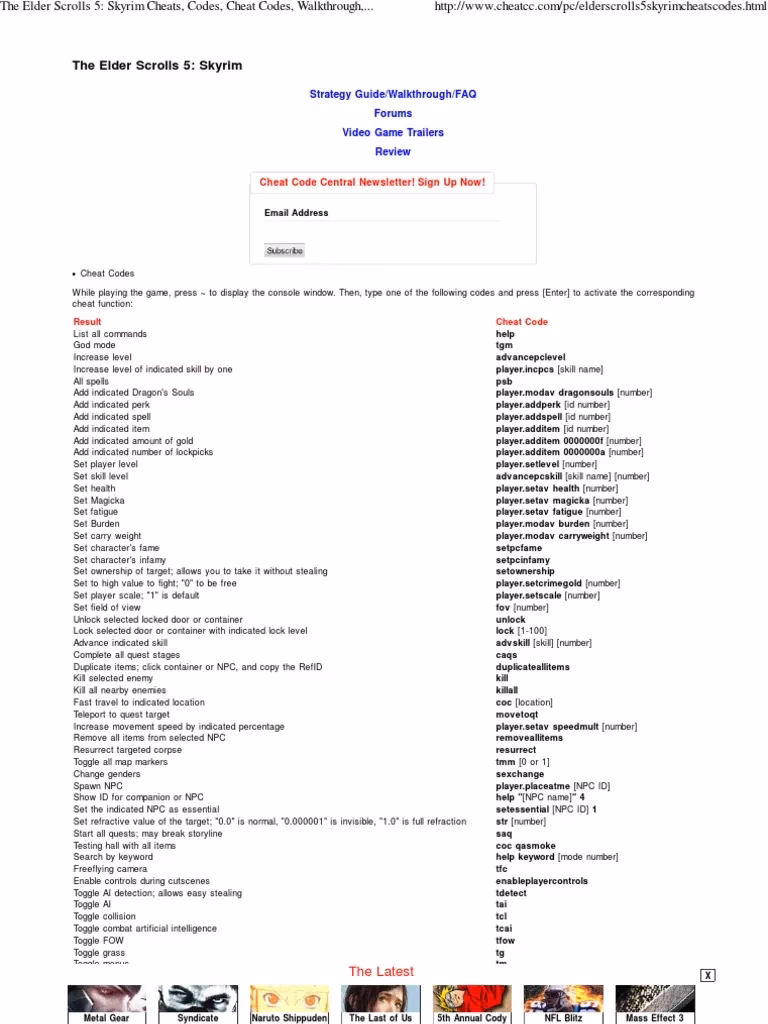 How to use Elder Scrolls V Skyrim cheats?