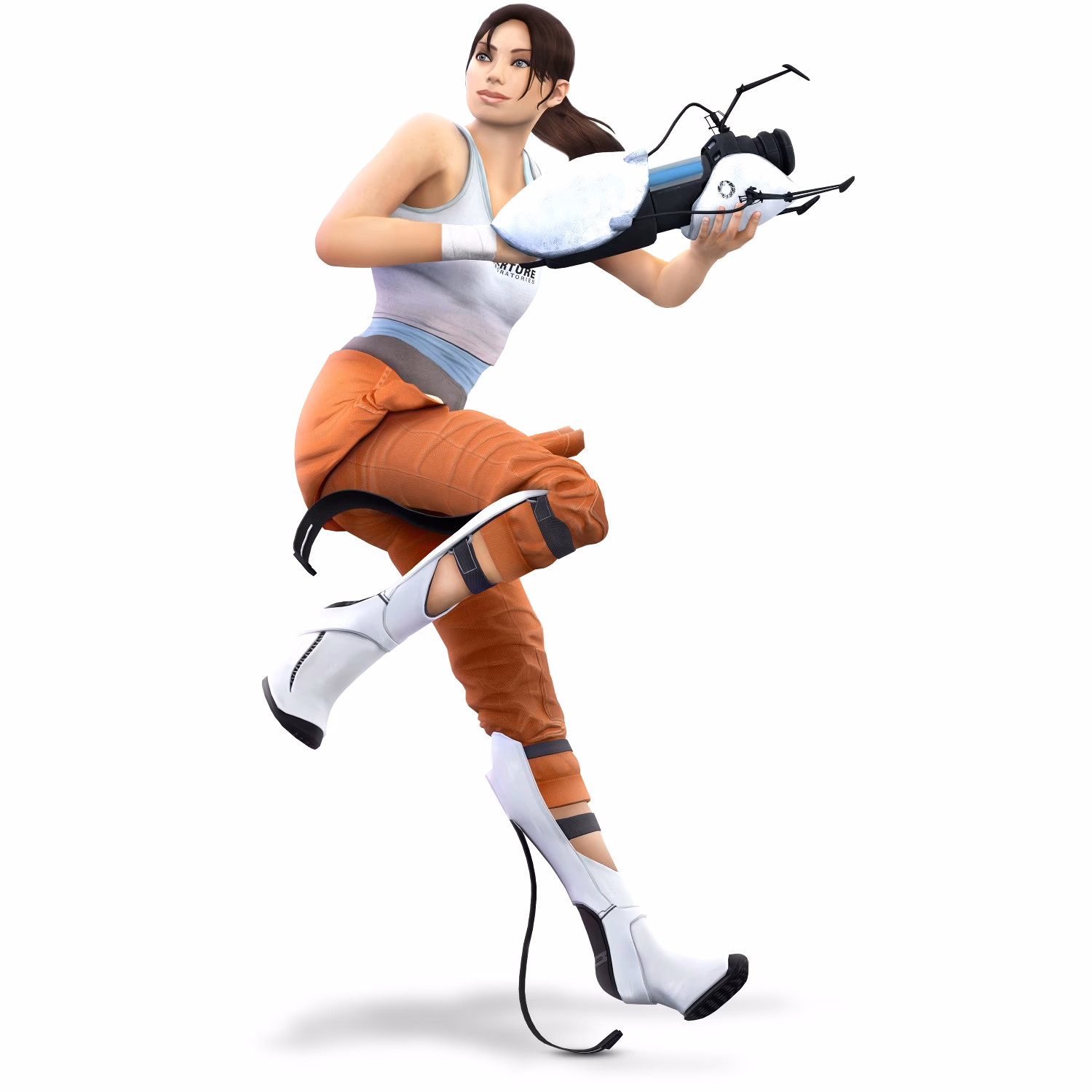 How does Chell kill GLaDOS?