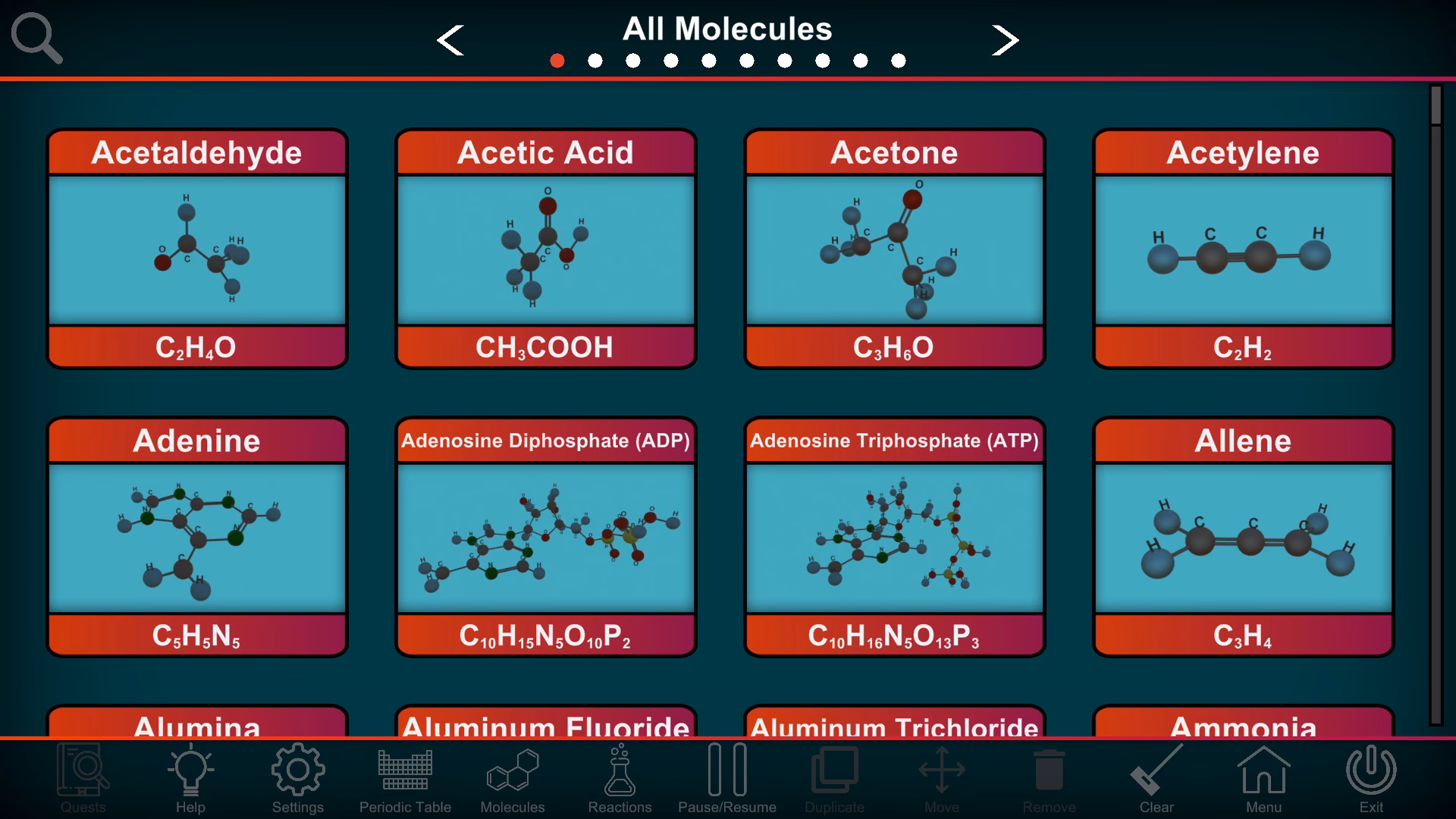 What are chemistry games?