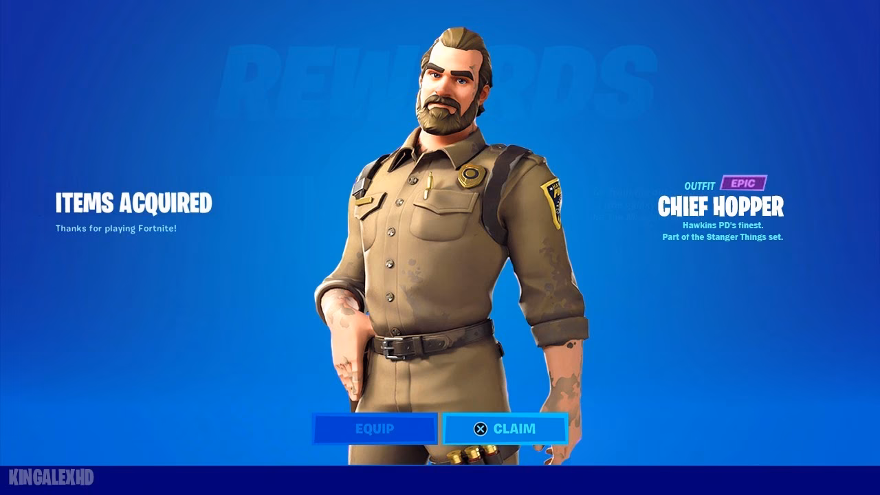 Does this skin set include Chief Hopper emote?