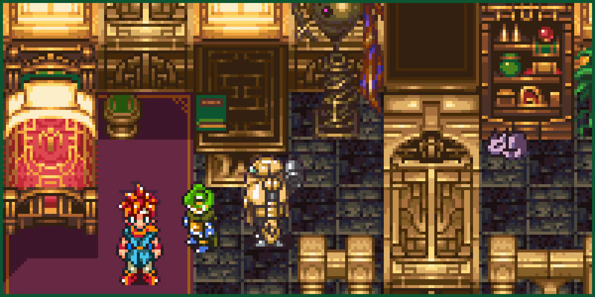 Where does Crono first meet Janus and Alfador?