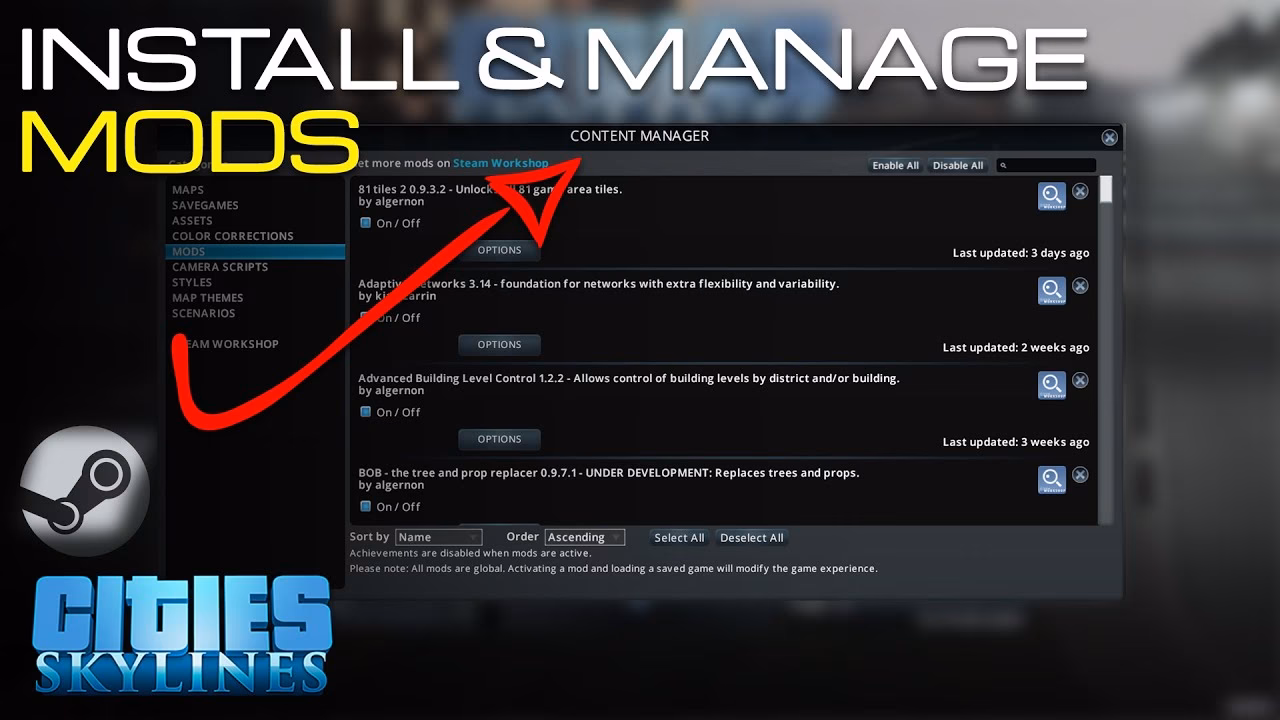 Where can I find mods for Cities Skylines?