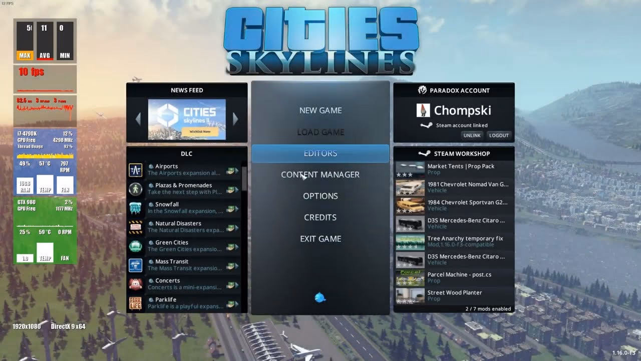 Does cities Skylines support FPS booster?