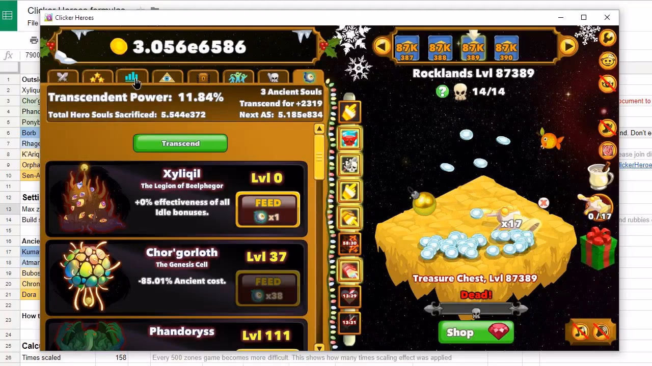 How do I level up a clicker hero?