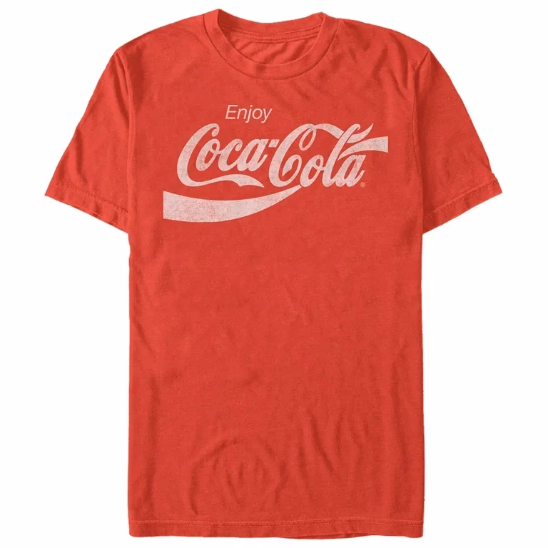 What tees are available with Coca-Cola script on the front?