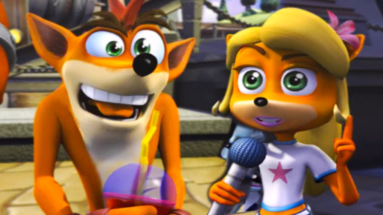 What did Coco Bandicoot say in crash Tag Team Racing?
