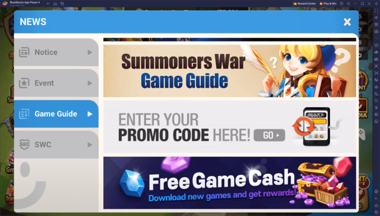 How to redeem Summoners War codes?