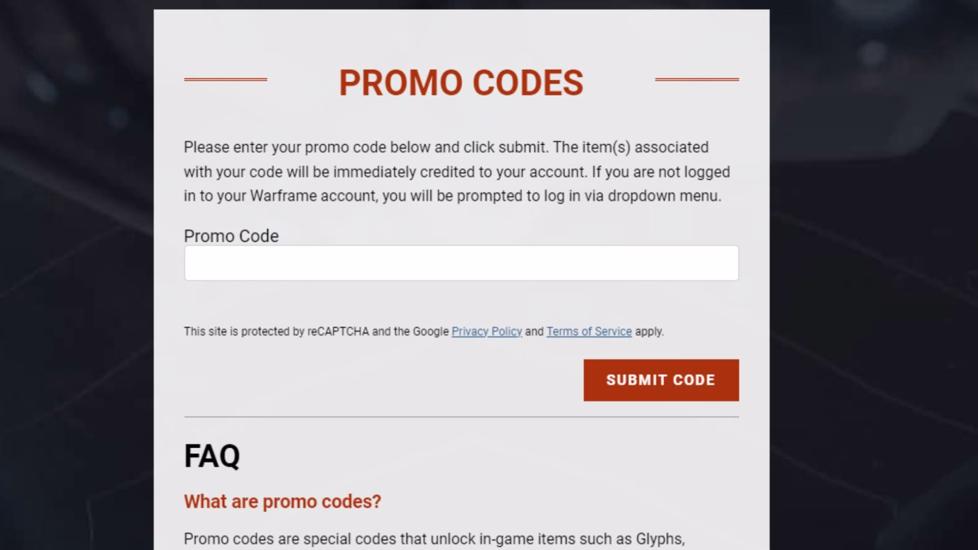 Where can I find Warframe codes?