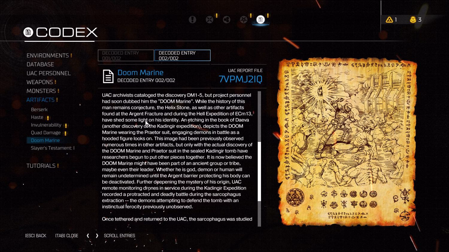 How do I unlock new codex entries?
