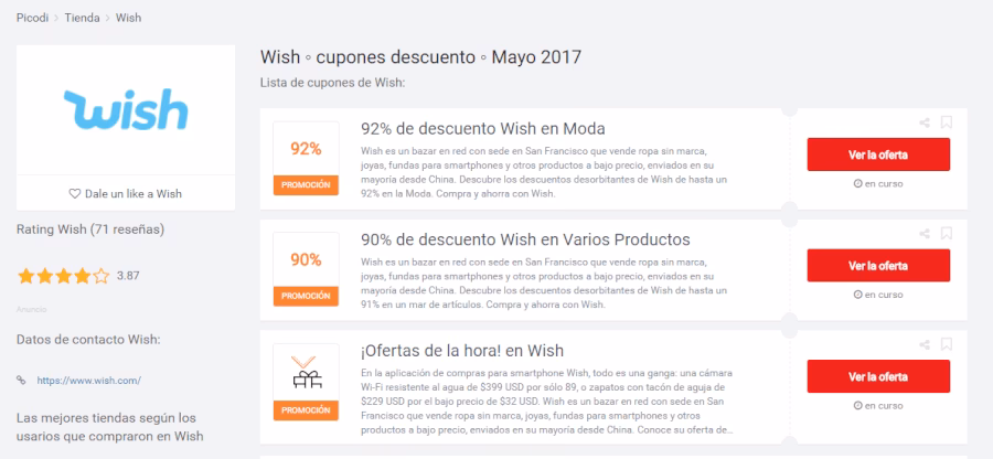 ¿Cómo se celebran los precios bajos con el código descuento Wish?