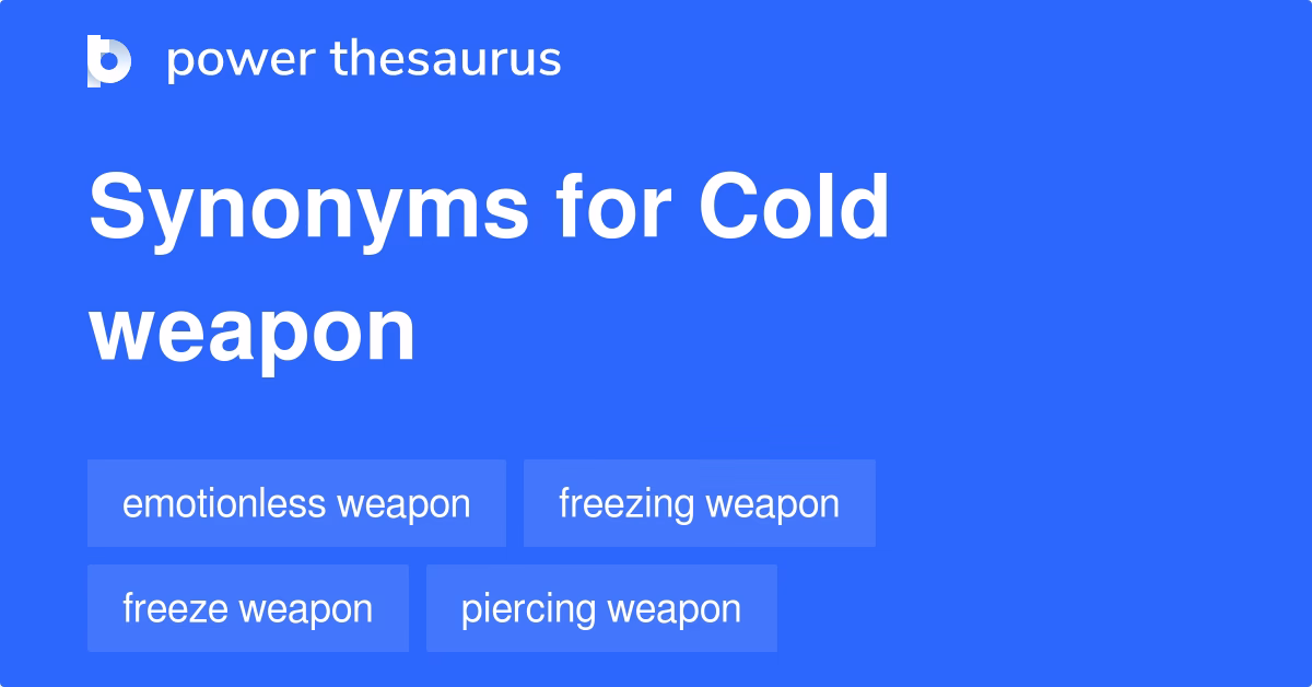 Is cold weapon a direct translation from Russian or Chinese?