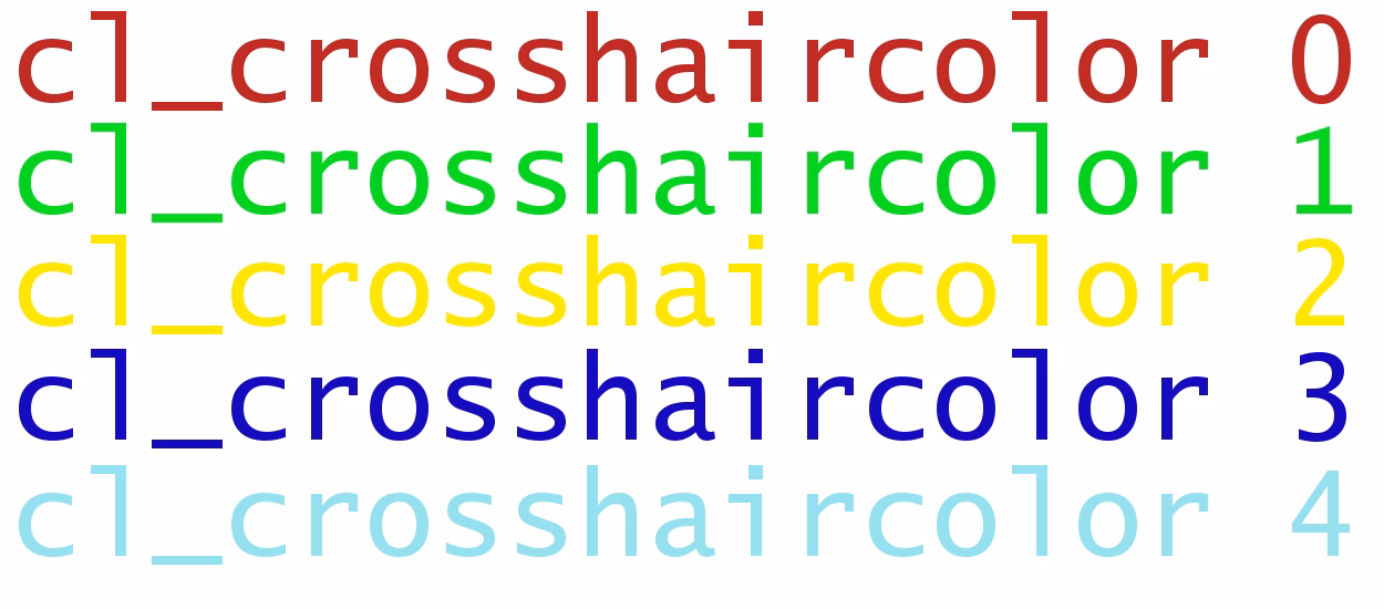 What does CL_crosshaircolor do?