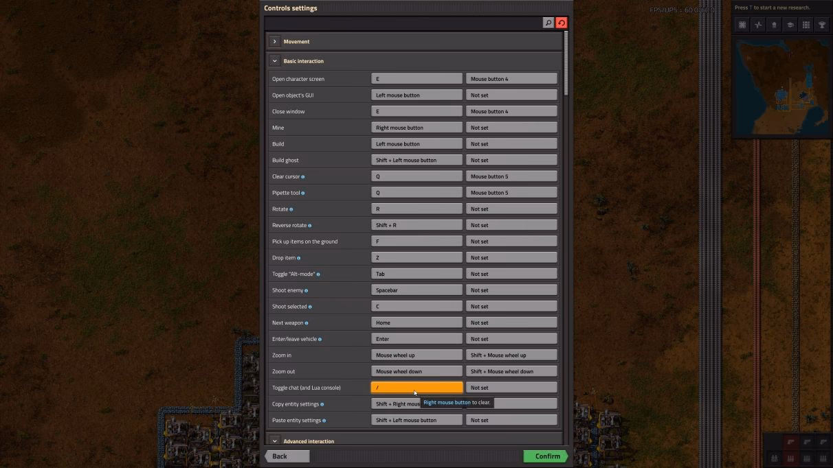 How do I activate the console in Factorio?