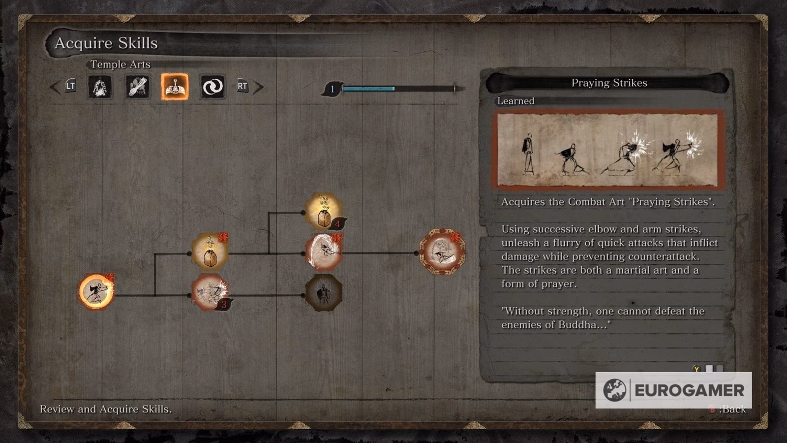 ¿Cómo subir el ataque en Sekiro?