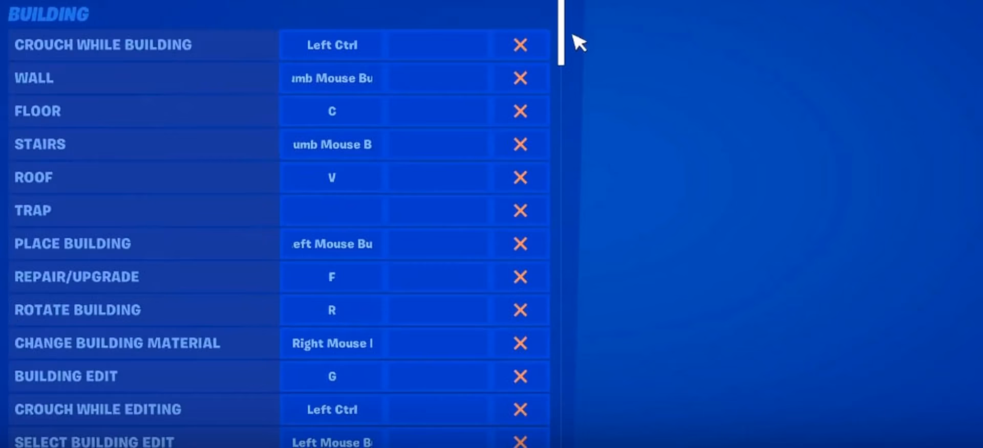 ¿Cómo cambiar la tecla de Mouse en Fortnite?