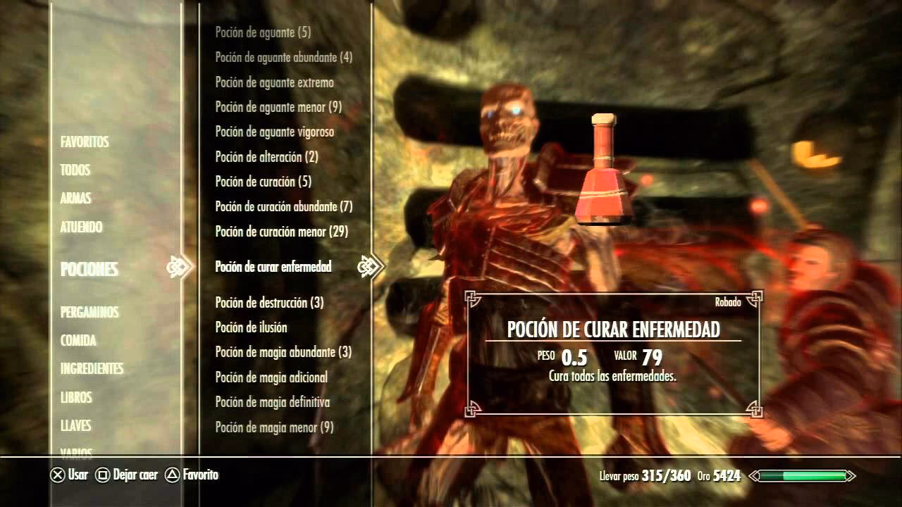 ¿Cómo regenerar magia reducida en Skyrim?