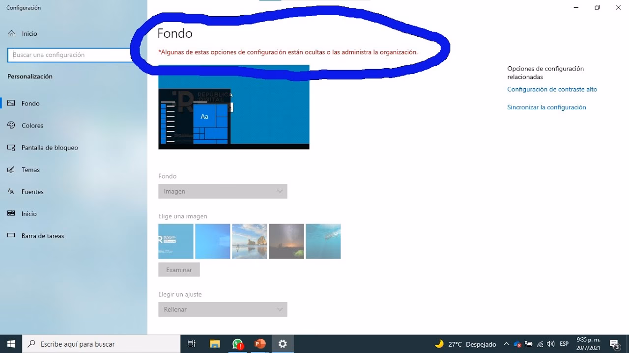 ¿Cómo quitar una imagen de fondo de pantalla de bloqueo en Windows 10?