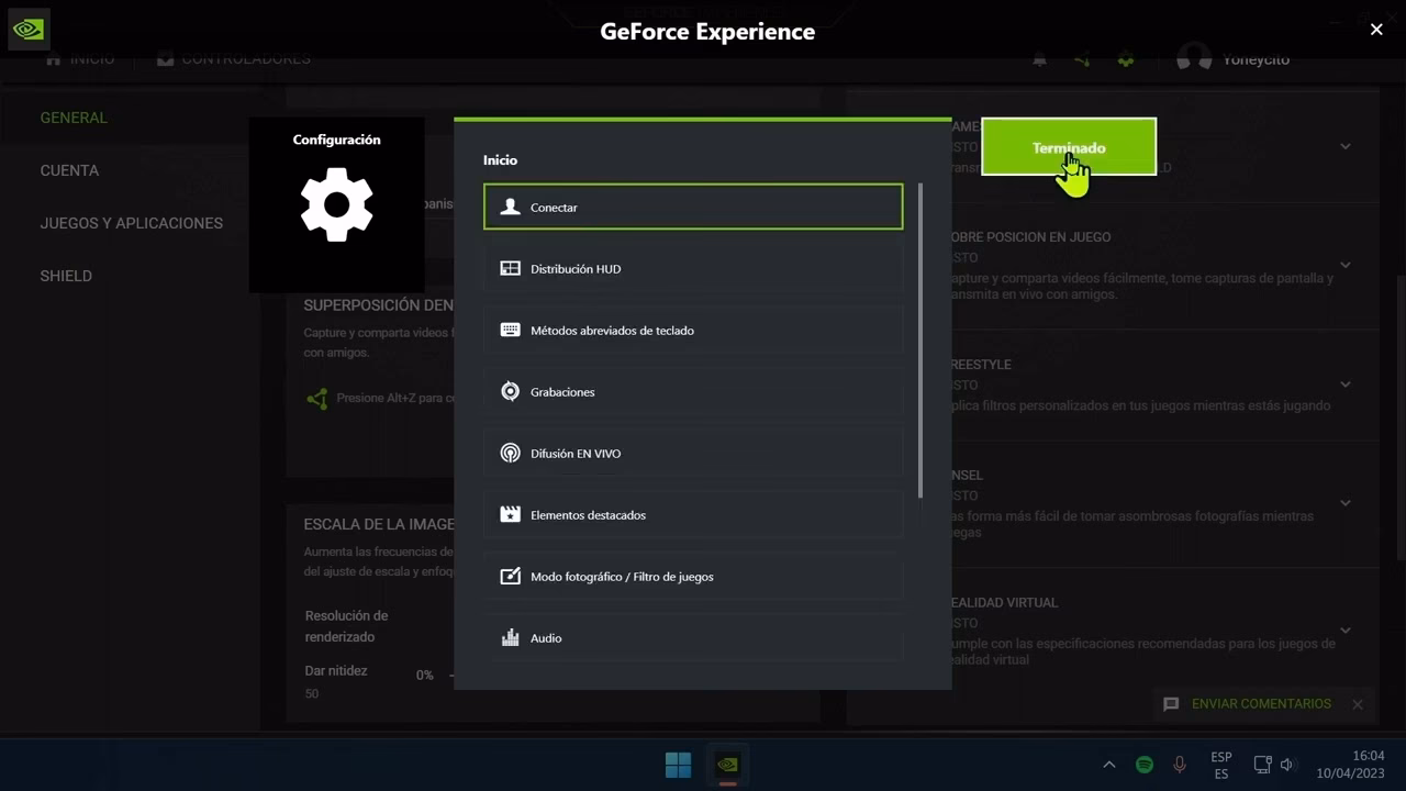 ¿Cómo activar la grabadora de pantalla Nvidia?
