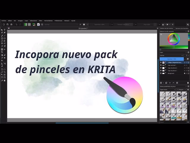 ¿Qué se necesita para usar los pinceles de acuarela en Krita?