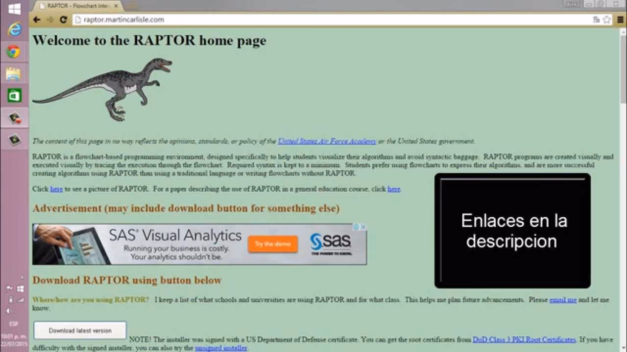 ¿Cómo abrir el programa Raptor?