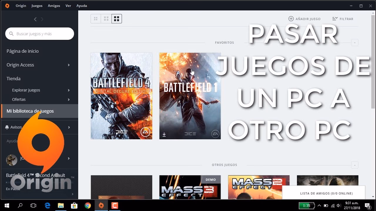 ¿Cómo pasar los Juegos de un PC a otro?