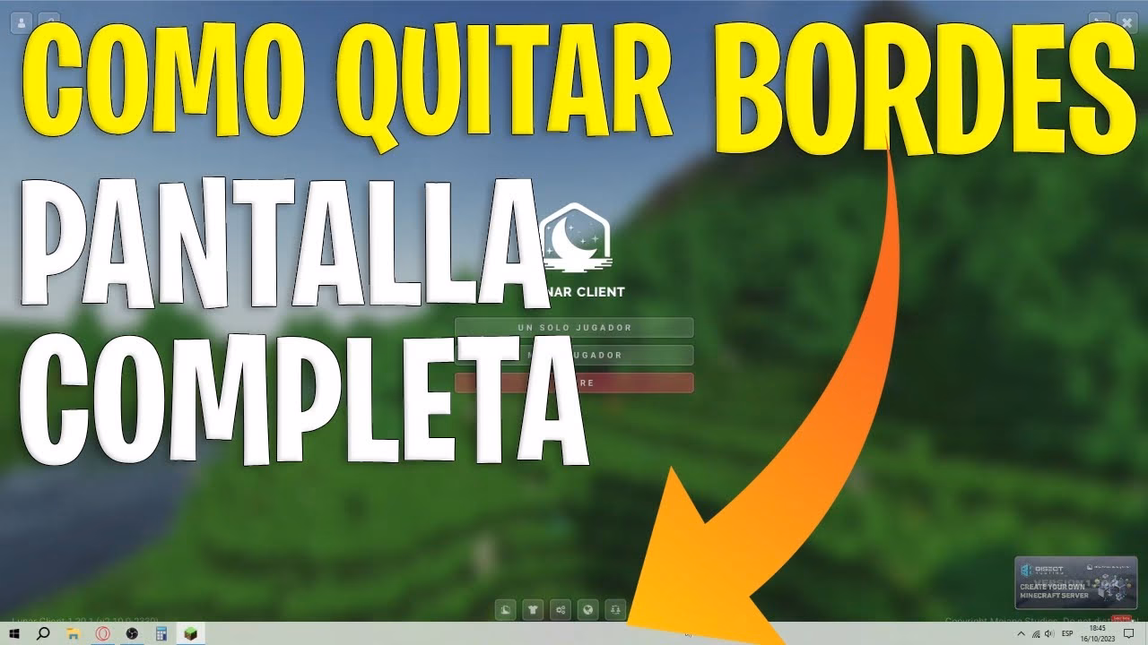 ¿Cómo poner Minecraft en pantalla completa sin bordes?