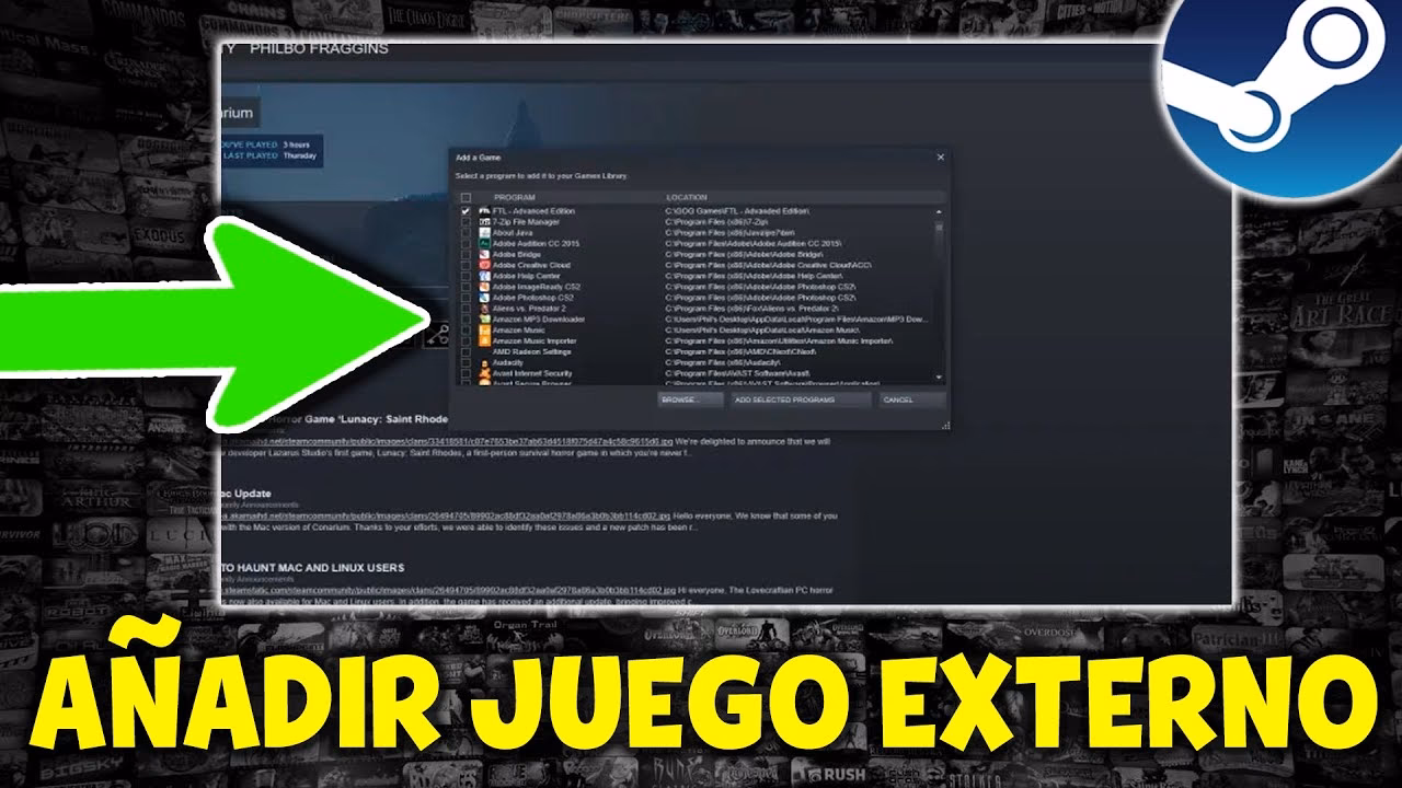 ¿Cómo agregar un juego a Steam?