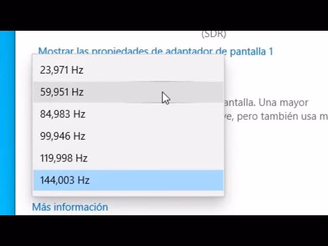 ¿Cómo saber la frecuencia de actualización de mi monitor?