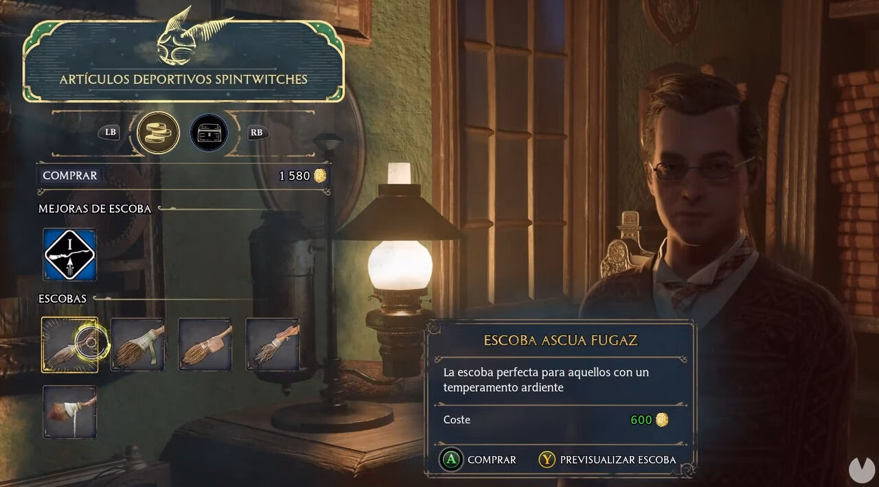 ¿Qué es la escoba de la casa de Hogwarts?