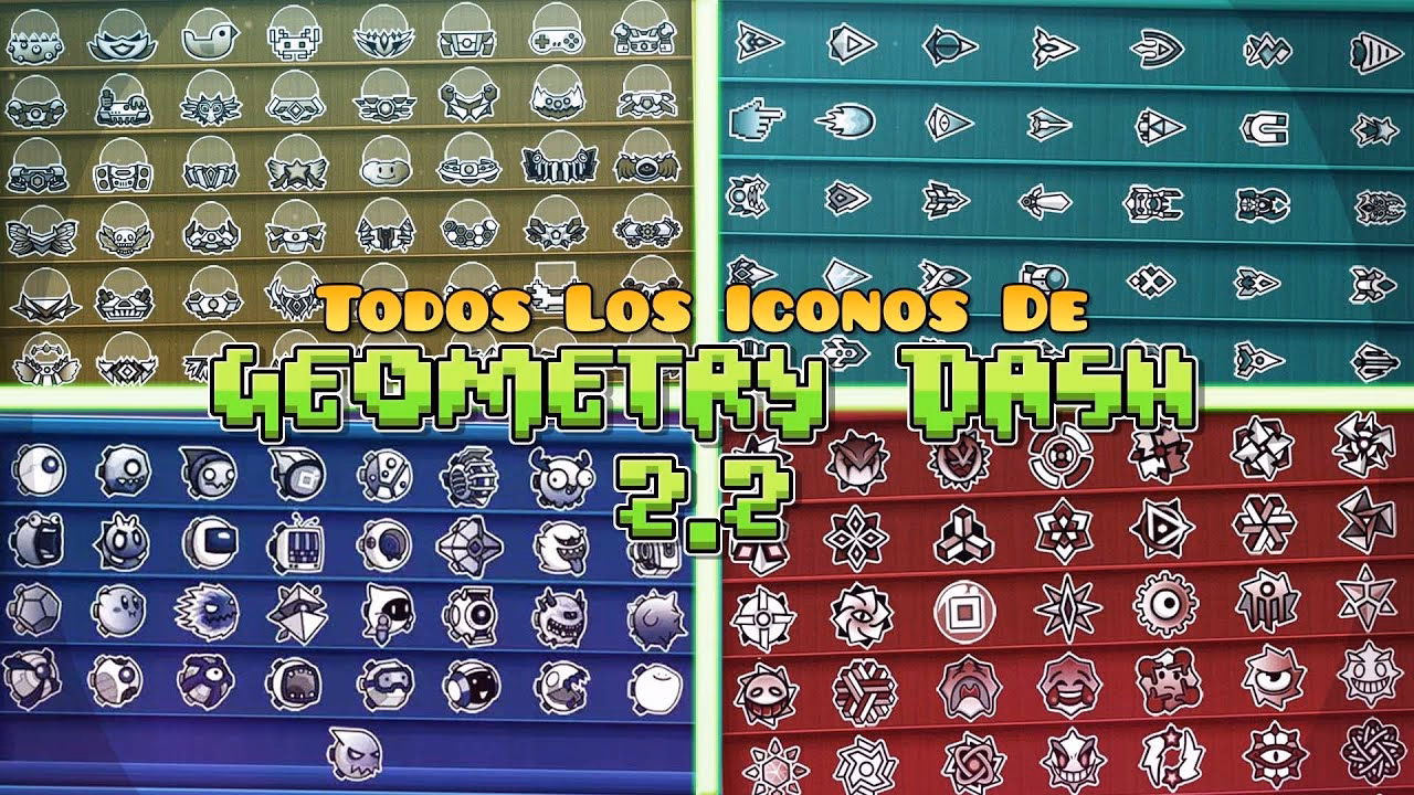 ¿Cuáles son los íconos de Geometry Dash?